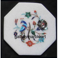 Stones inlay work marble tile oct  5" TP-503